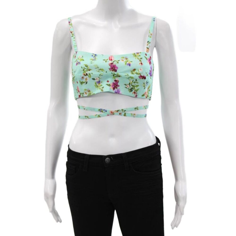 Paola Zuin Womens Multicolor Floral Cotton Square Neck Camisole Size 40